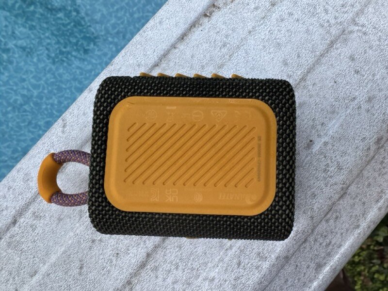 It does have a rubber bottom to try to keep it from moving about, but the bass is more powerful than the grippiness of that base. (Credit: Timothy R. Butler)